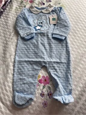 Baby Blue Koala Footed Pajamas - Soft Plush Sleepwear